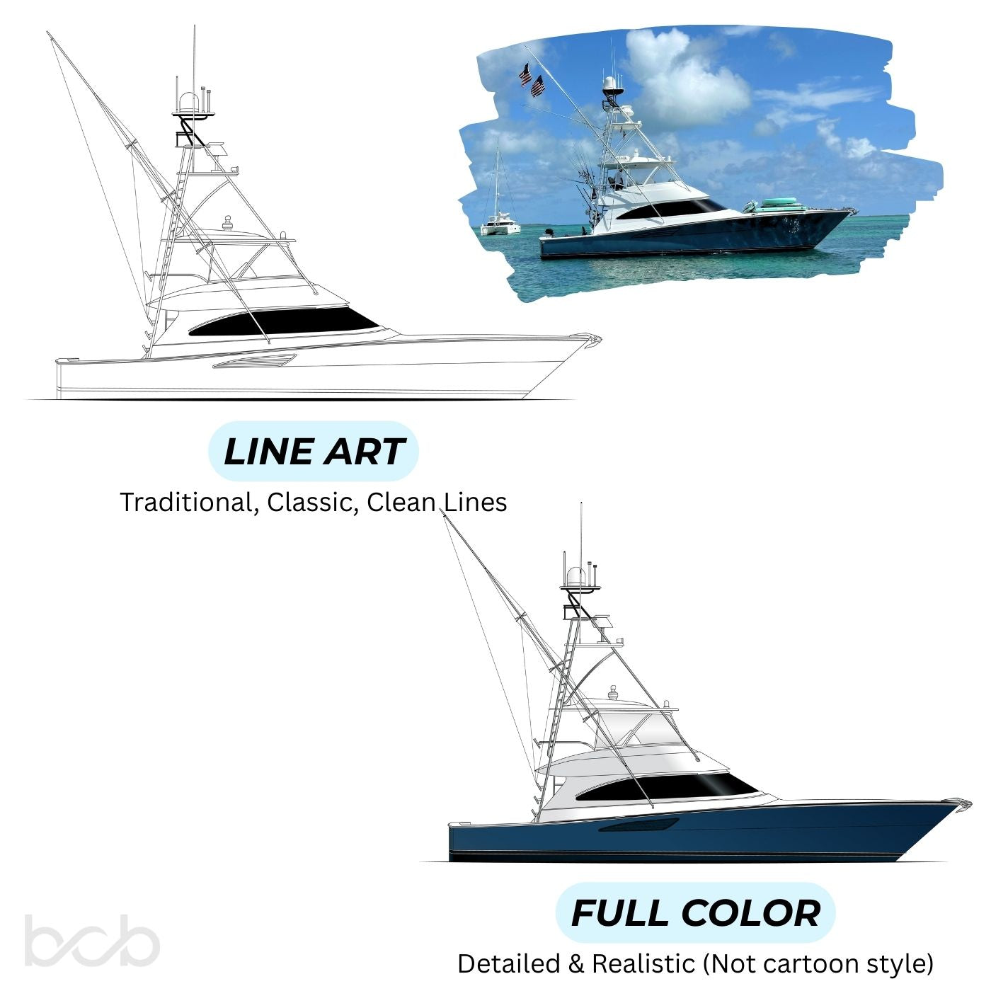 Custom Digital Boat Artwork