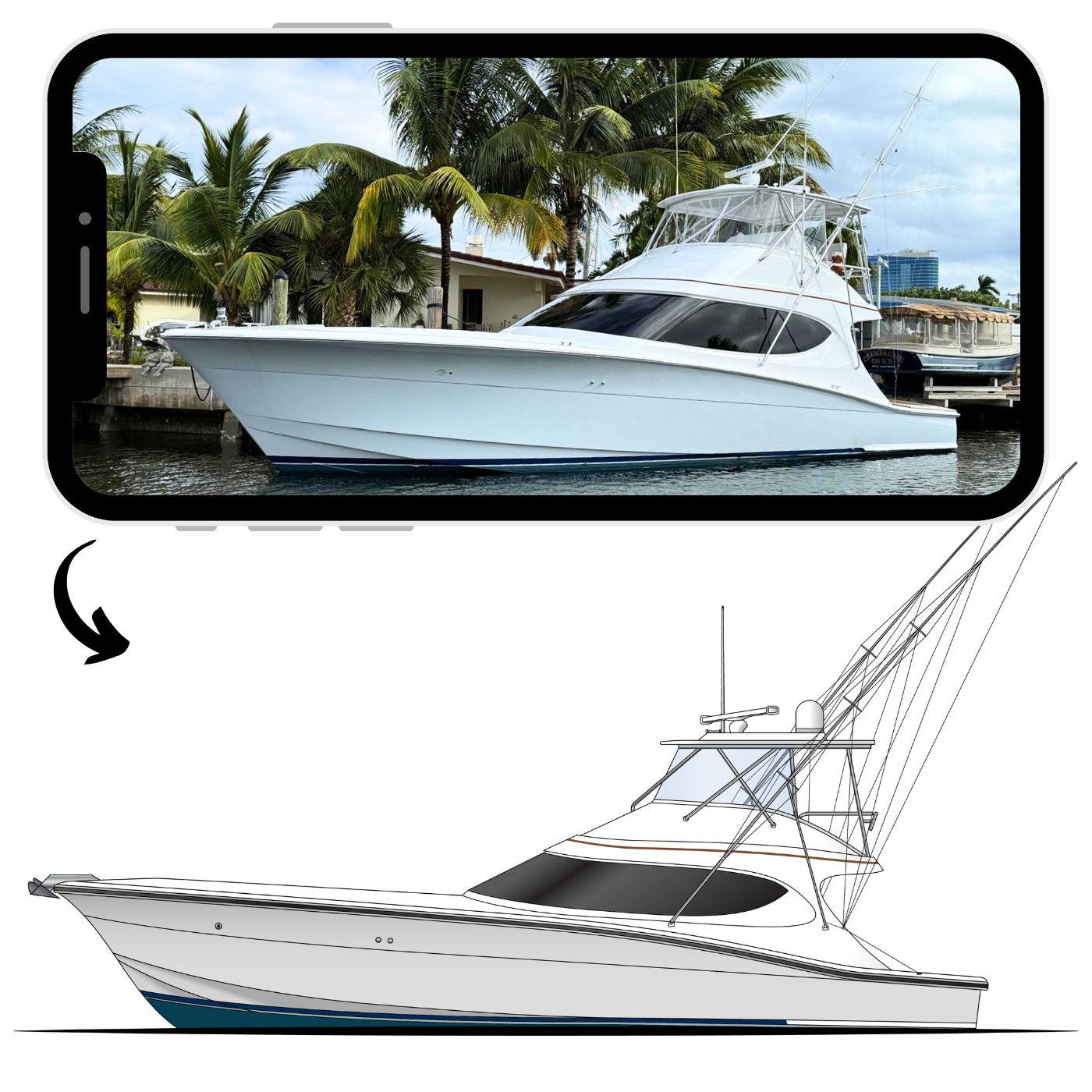 Custom Digital Boat Artwork