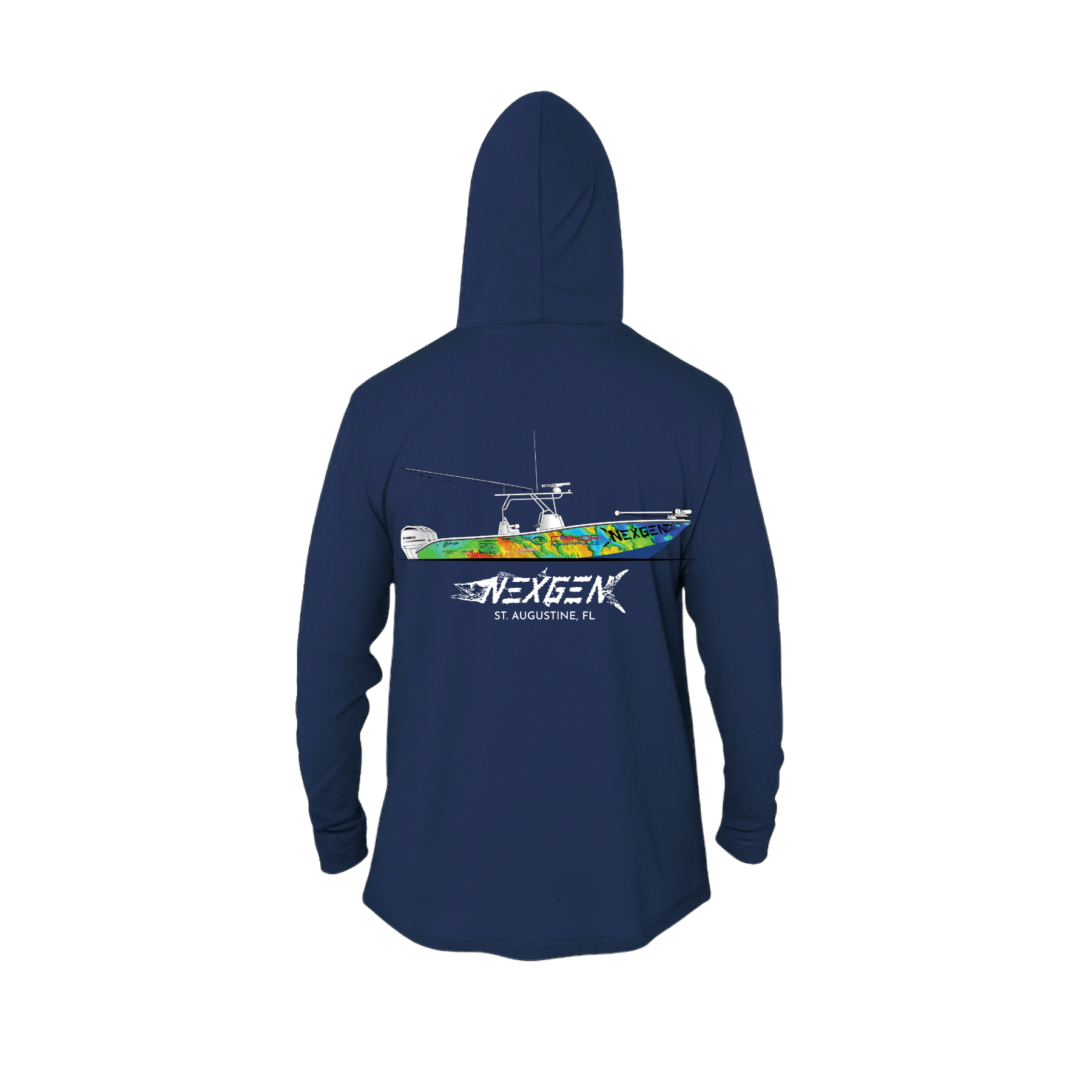 Hooded Long Sleeve Performance Custom Boat Shirts