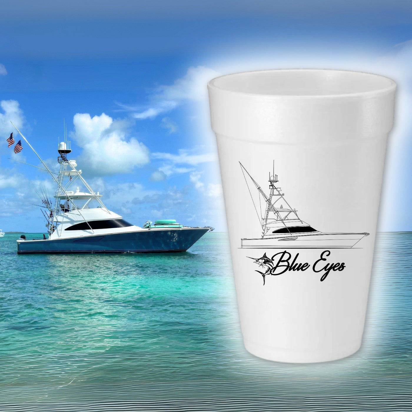 Custom Boat Styrofoam Cups
