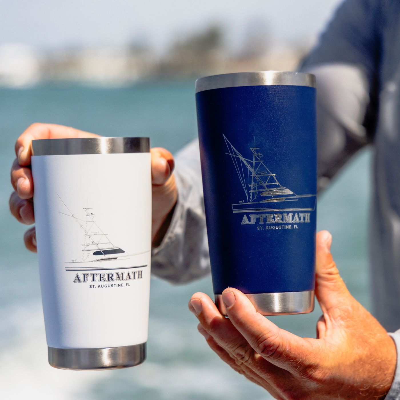 Boat Artwork + Custom Engraved Tumbler