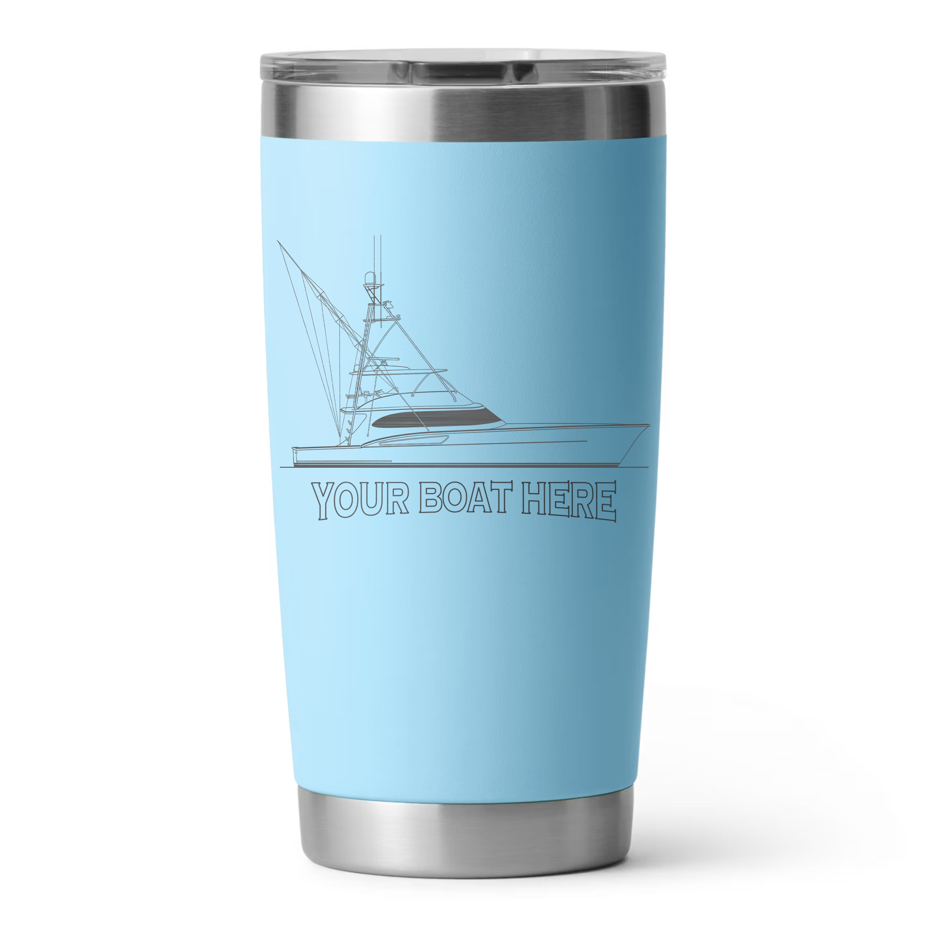 Boat Artwork + Custom Engraved Tumbler