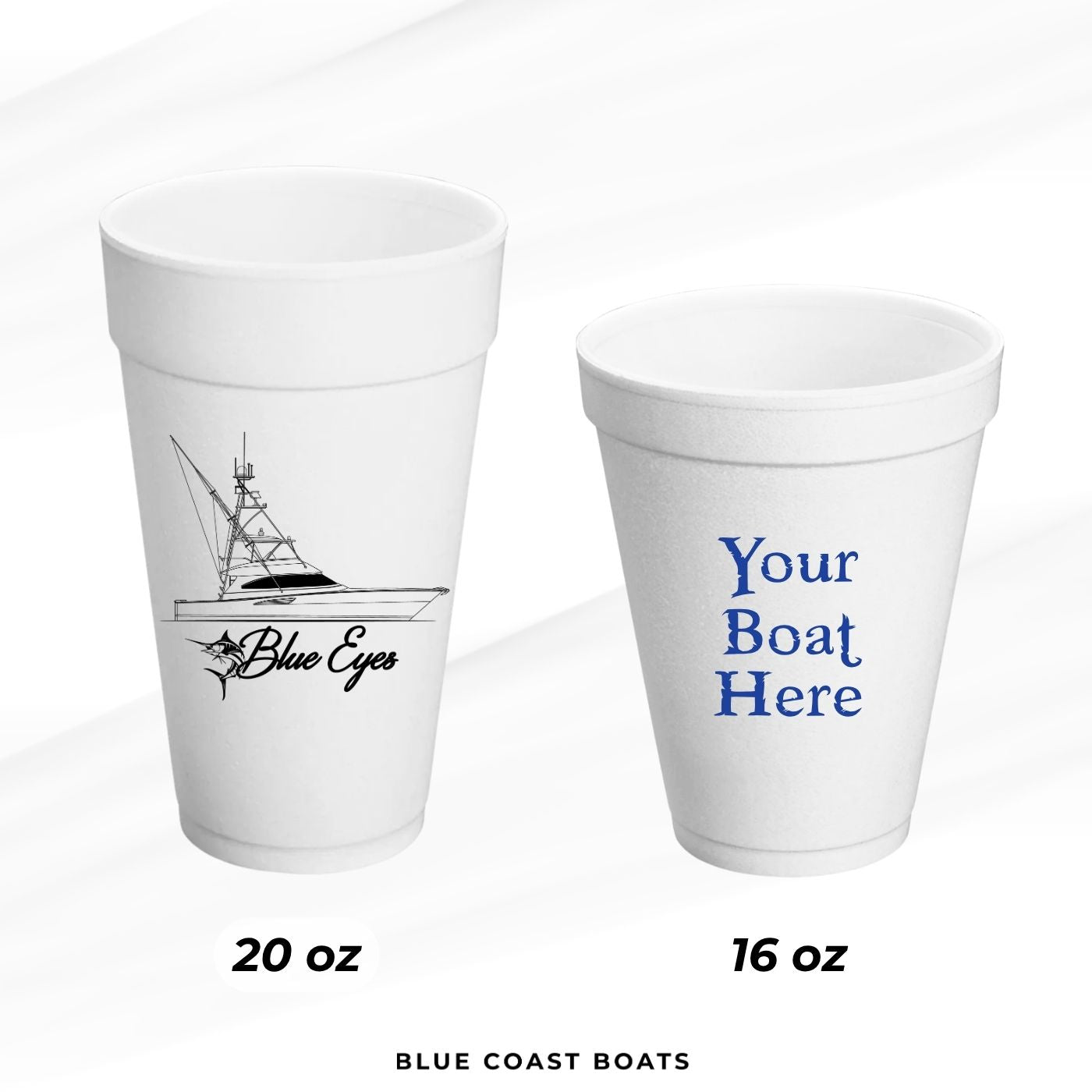 Custom Boat Styrofoam Cups
