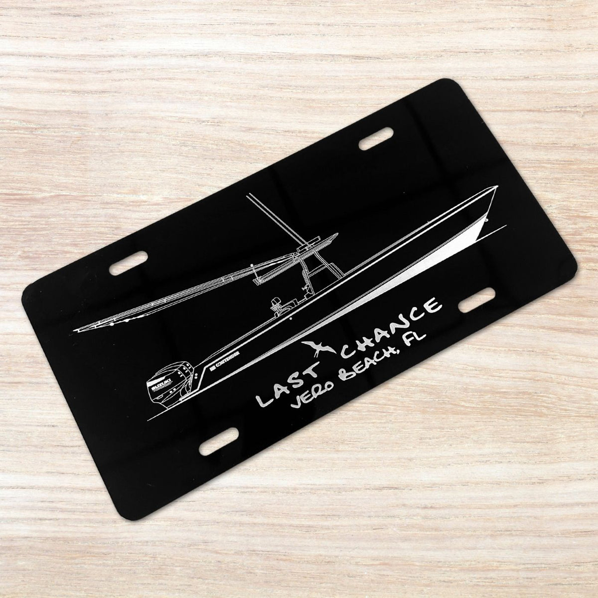 Custom boat license plate