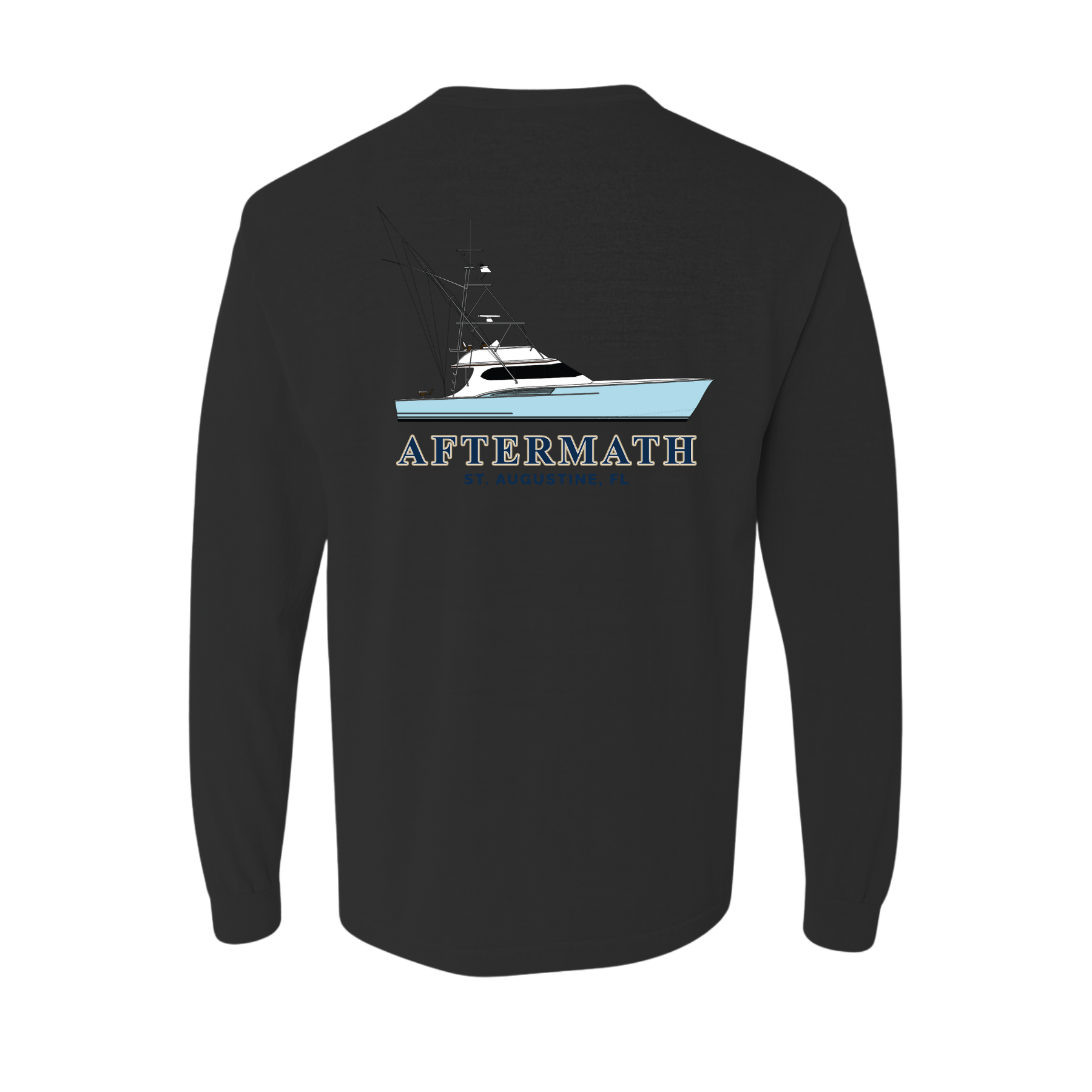 Custom Boat Long Sleeve Pocket Shirt - Comfort Colors® 100% Cotton