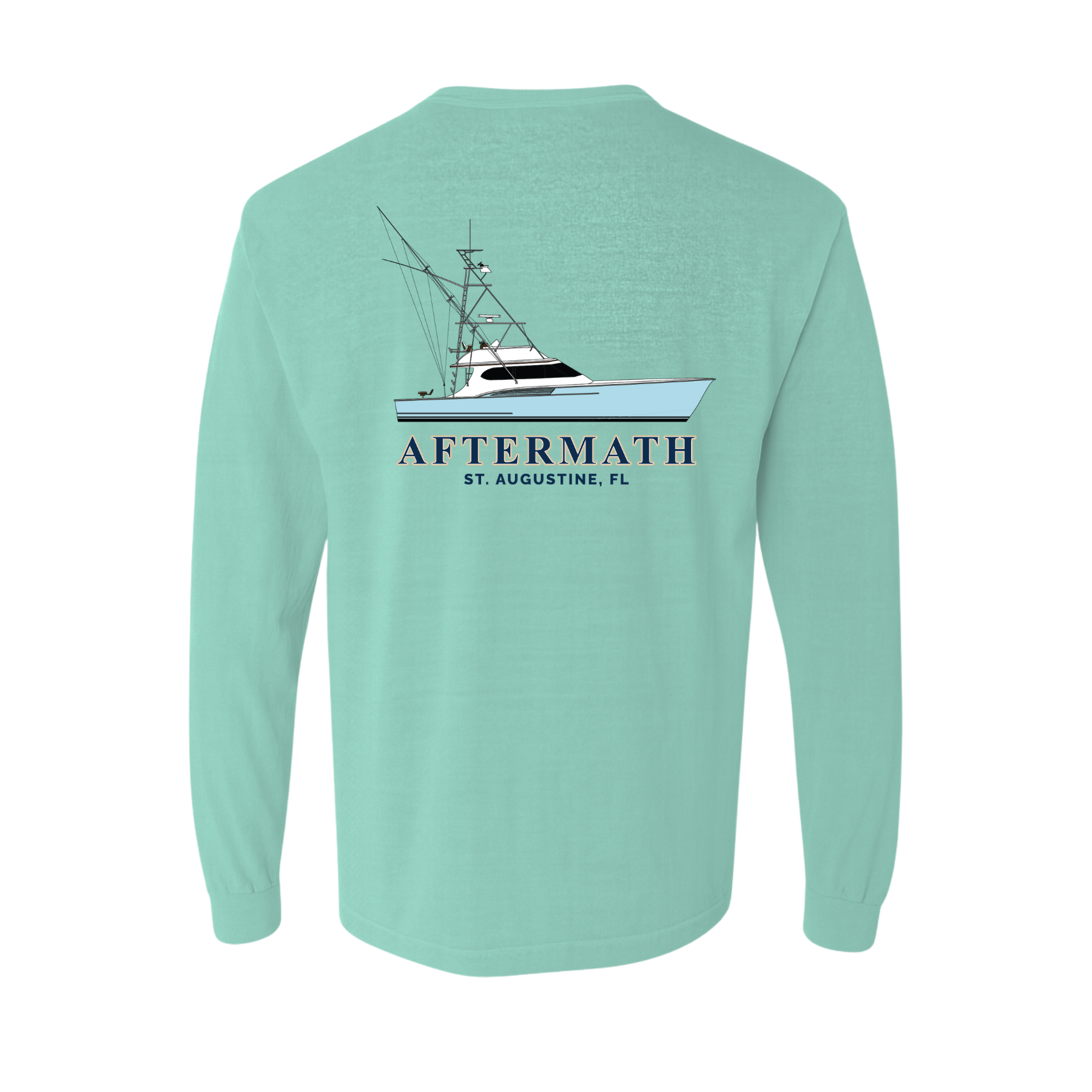 Custom Boat Long Sleeve Pocket Shirt - Comfort Colors® 100% Cotton