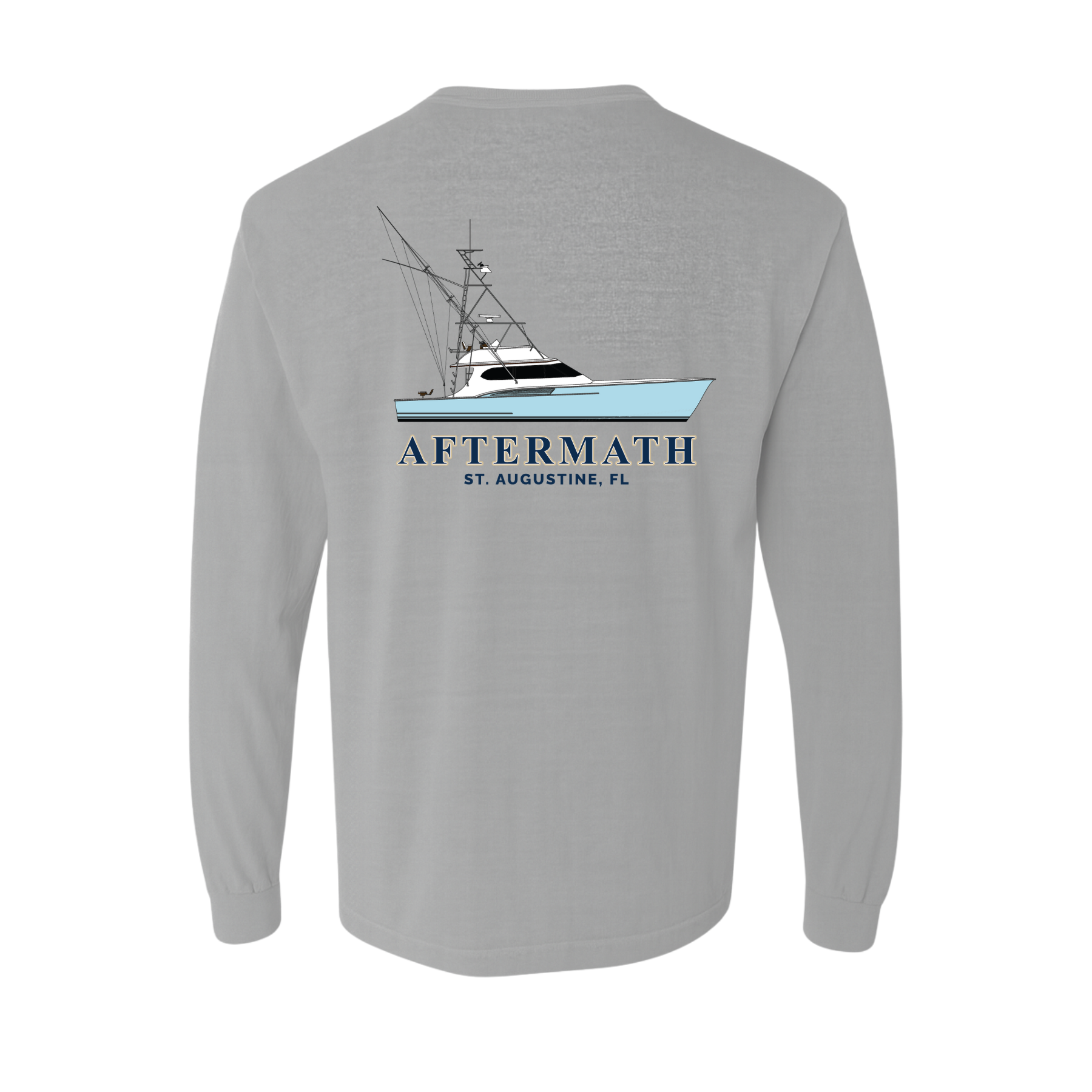 Custom Boat Long Sleeve Pocket Shirt - Comfort Colors® 100% Cotton