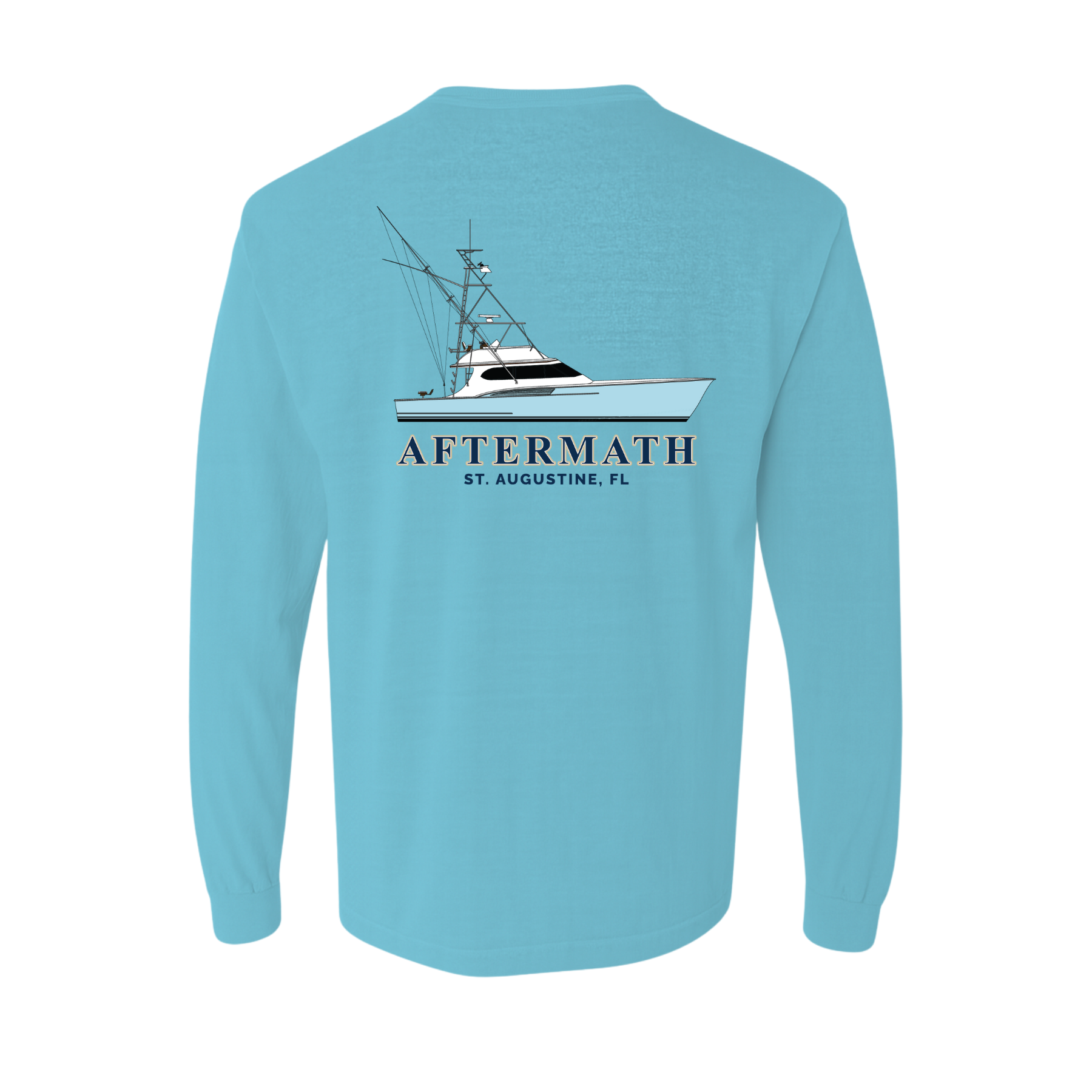 Custom Boat Long Sleeve Pocket Shirt - Comfort Colors® 100% Cotton